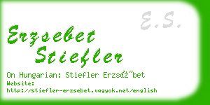 erzsebet stiefler business card